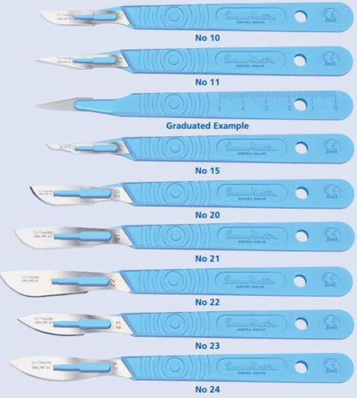 Swann morton rvs scalpels met heft steriel nr. 21