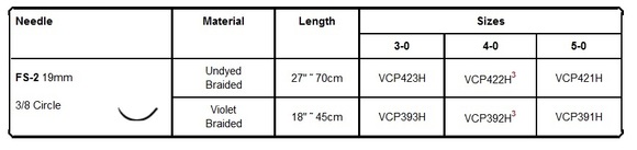 Vicryl plus 3-0 met fs-2 19mm naald 45cm / vcp393h 3-0 36st