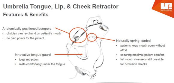 Umbrella cheek retractor medium (clear)