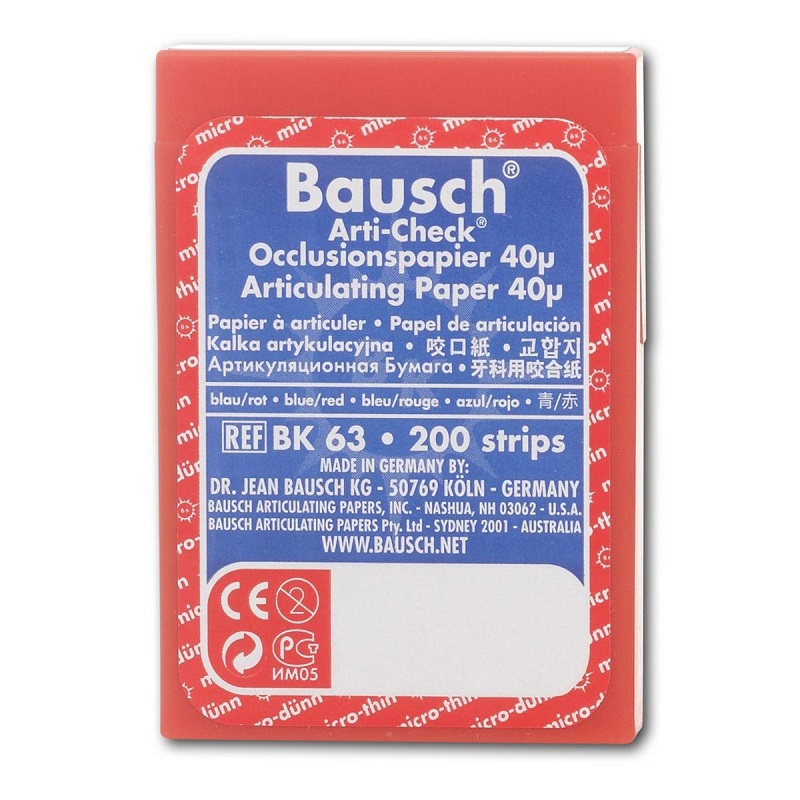 Bausch bk 63 arti-check blauw/rood 40mu pre-cutbox