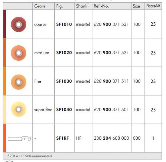Super flexible discs sf10 10mm set incl. mandrel