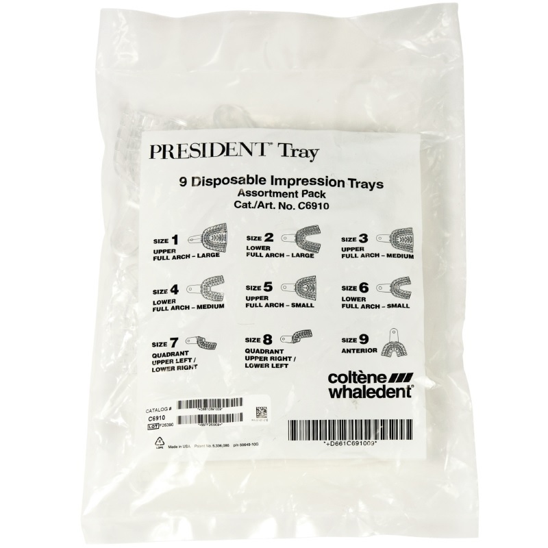President impression trays assorted