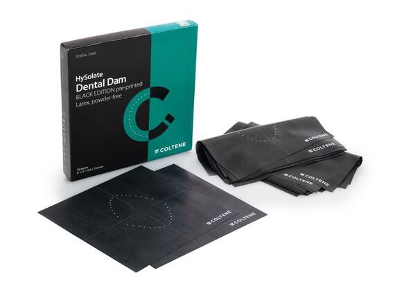 Hysolate latex dental dam black medium 152x152mm