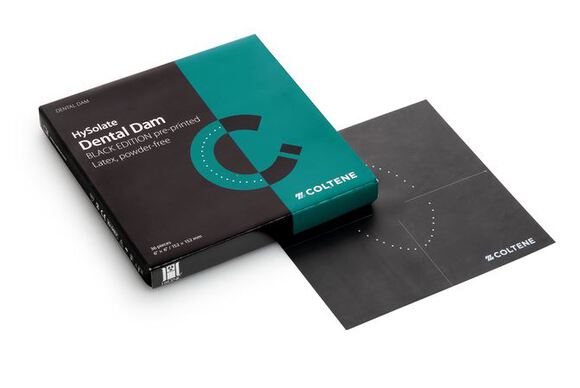 Hysolate latex dental dam black medium 152x152mm