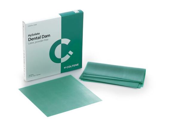 Hysolate latex dental dam green medium 152x152mm