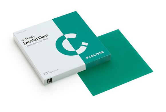 Hysolate latex dental dam green medium 152x152mm