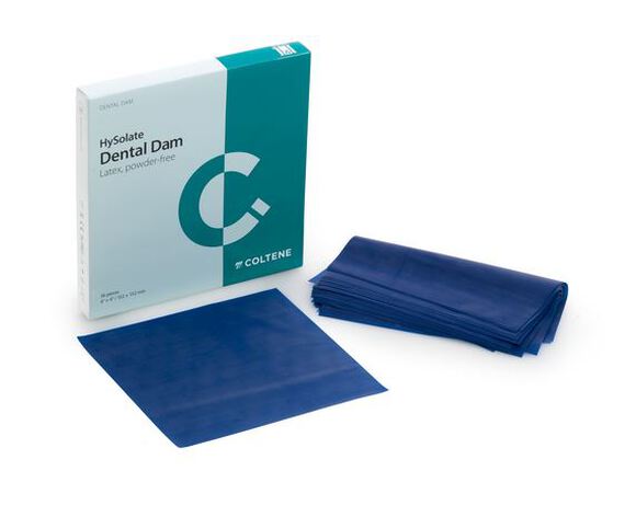 Hysolate latex dental dam blue medium 152x152mm