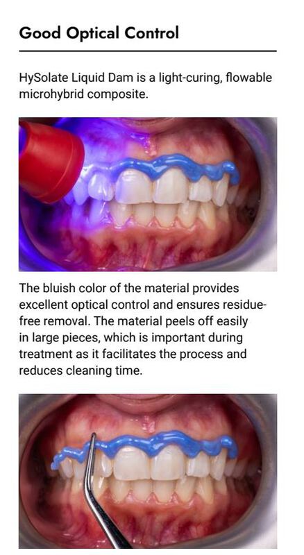 Hysolate liquid dam voor gingiva protection
