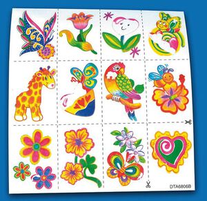 speelgoed tattoos (bloemen/dieren)