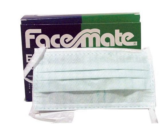 Face mate mondmaskers groen met koord type ii