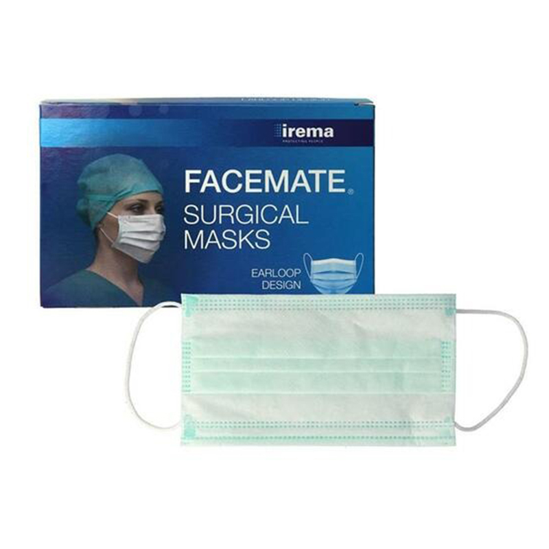 Face mate mondmaskers groen elastiek type ii