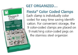 fiesta color coded matte finish clamp klemmenset