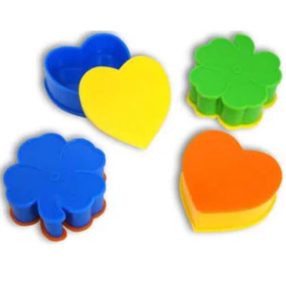 Speelgoed tanddoosjes klaver- en hartvorm