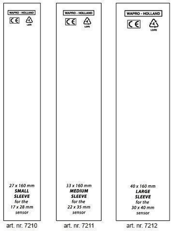 Wapro sensor sleeves large 30x40mm maat 2