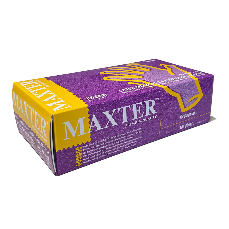 Maxter handschoenen latex poedervrij x-small