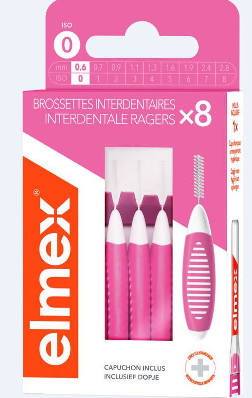 Elmex interdentale ragers roze iso 0 / 0,6 mm