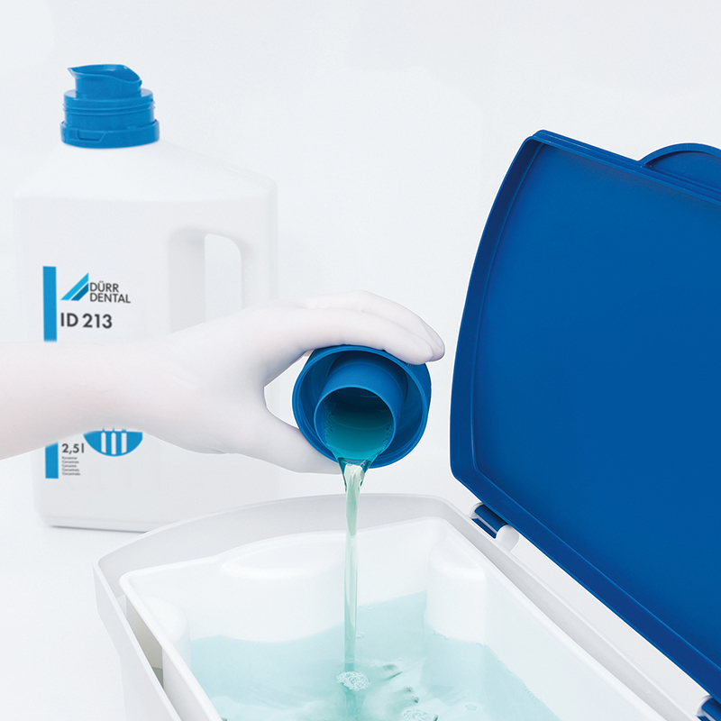 Durr hygobox instrumenten desinfectie bak blauw