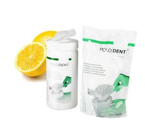 polodent desinfectiedoekjes maxi 20x22cm lemon