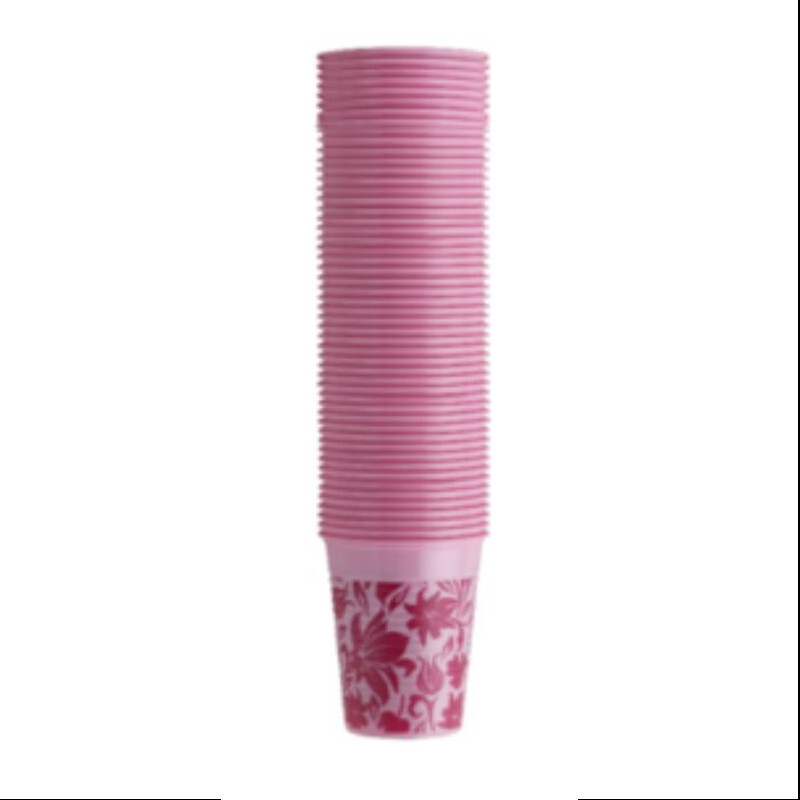 Monoart drinkbekers roze floral (met bloemen)