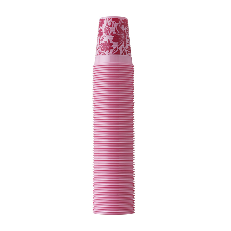 Monoart drinkbekers roze floral (met bloemen)