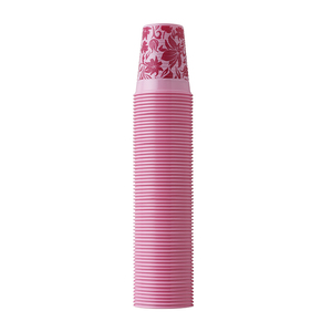 monoart drinkbekers roze floral (met bloemen)