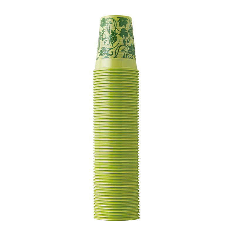 Monoart drinkbekers lime floral (met bloemen)