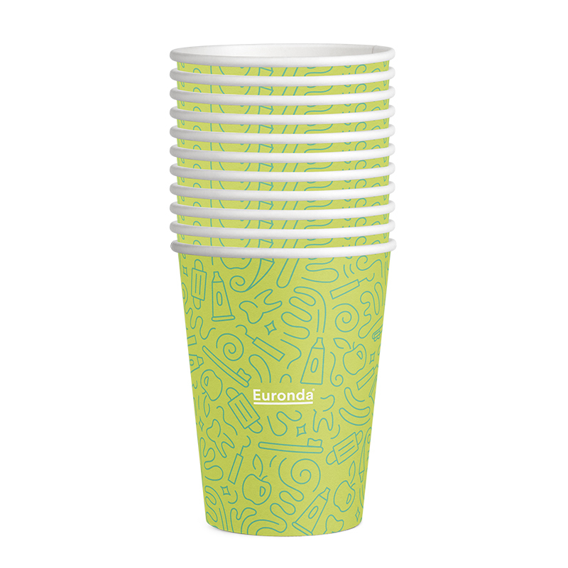 Monoart graffiti drinkbekers papier 200ml lime