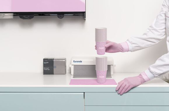 Monoart graffiti drinkbekers papier 200ml roze