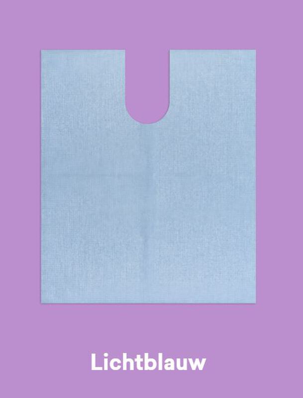 Monoart bib up lichtblauw / patienten servetten