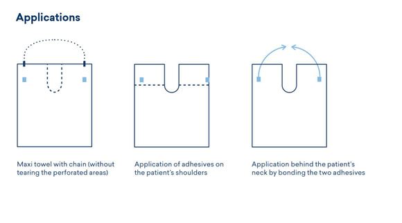 Monoart bib up grijs / patienten servetten