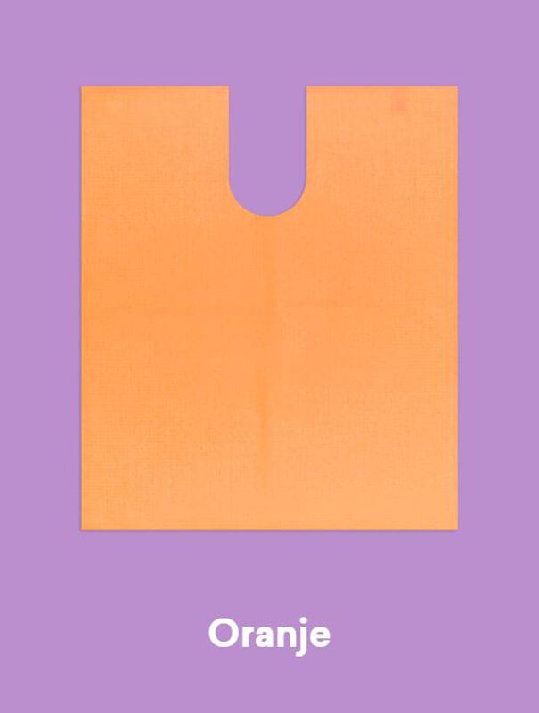 Monoart bib up oranje / patienten servetten