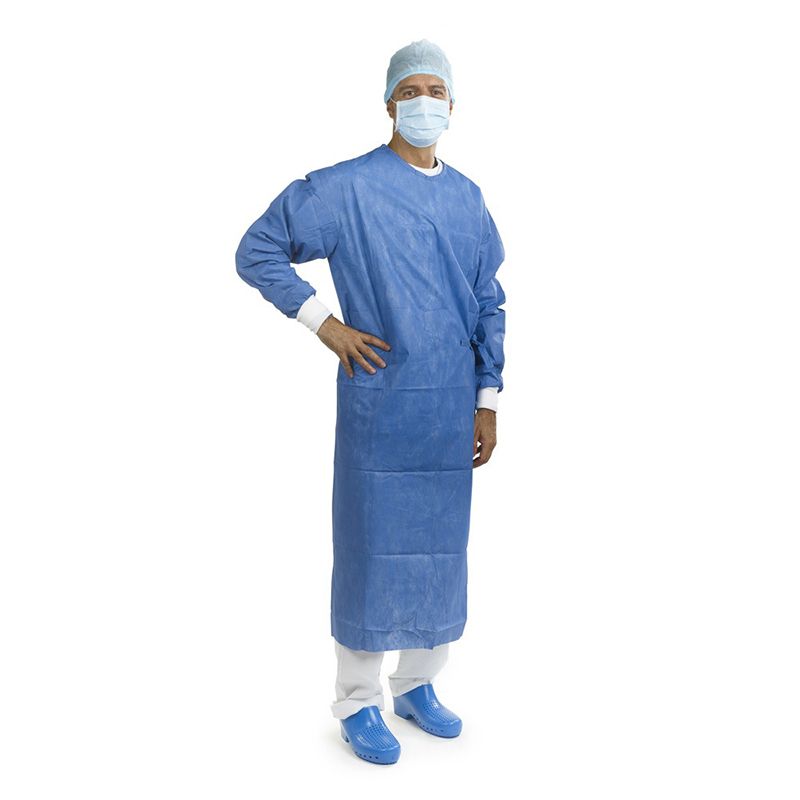 Alle sms microfiber schort niet steriel blauw/med.