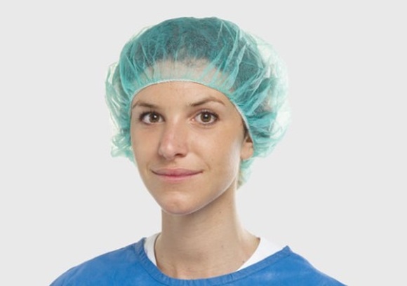 Alle round muts met elastiek groen