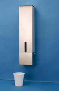 drinkbekerdispenser wit metaal