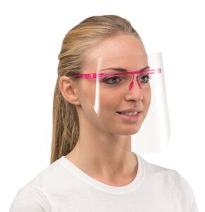 protective visor frame met 6 schilden wit