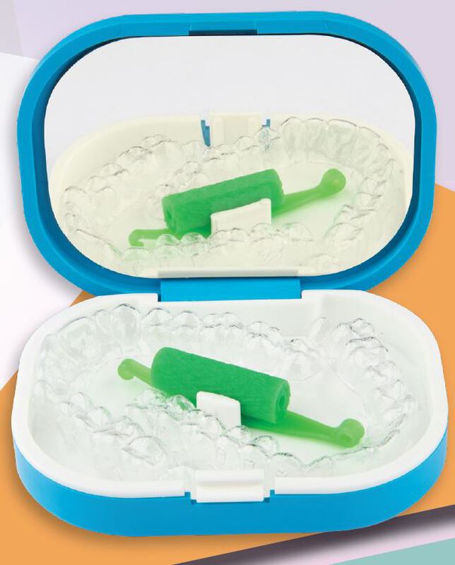 Aligner box voor chewies+extractiehaak l.blauw/wit