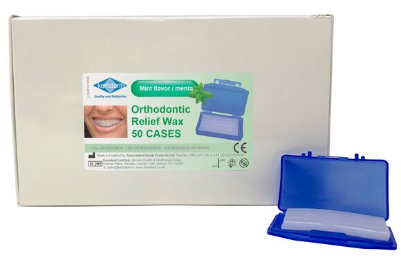 Orthodontic relief wax mint in plastic doosje