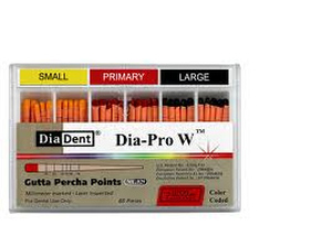 dia-prow w gutta percha points primary
