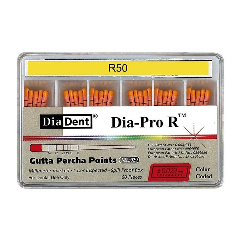 Dia-pro r gutta percha points 50