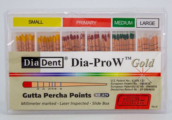 Dia-prow w gold gutta percha points large