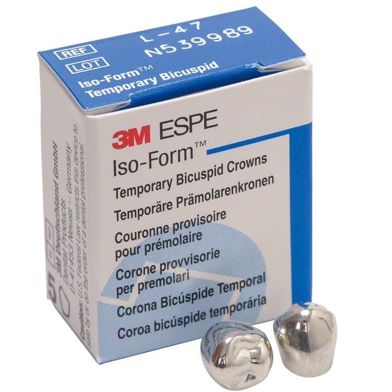 Iso-form 1 premolaar noodkronen linksonder l-47