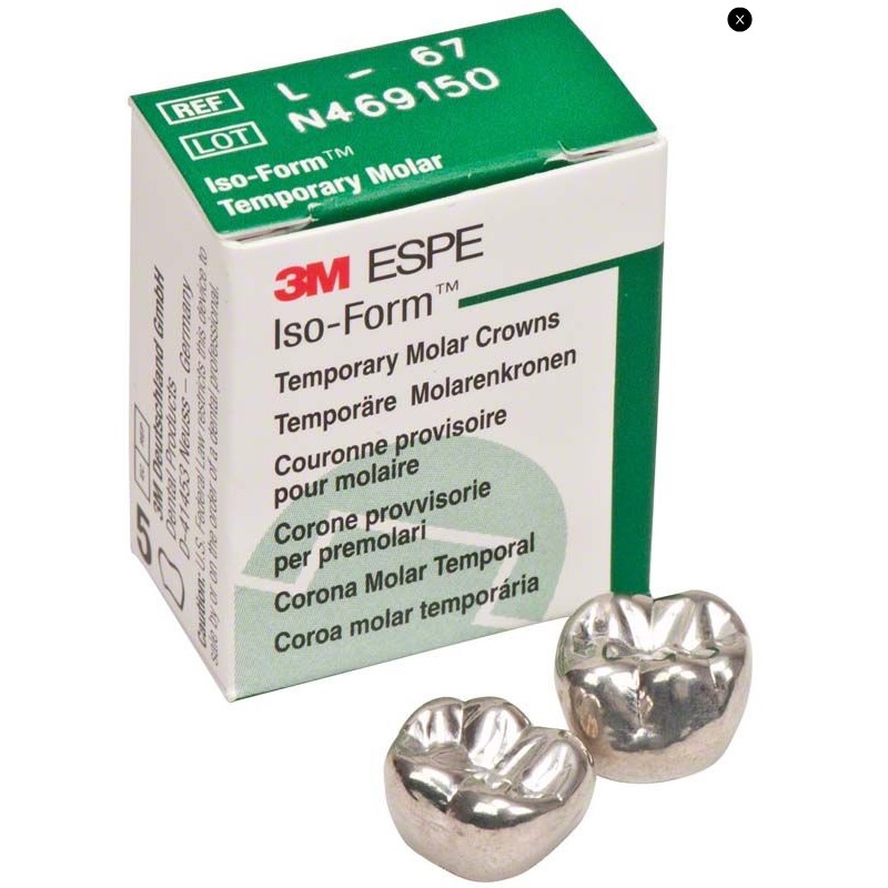 Iso-form 1 molaar noodkronen linksonder l-67