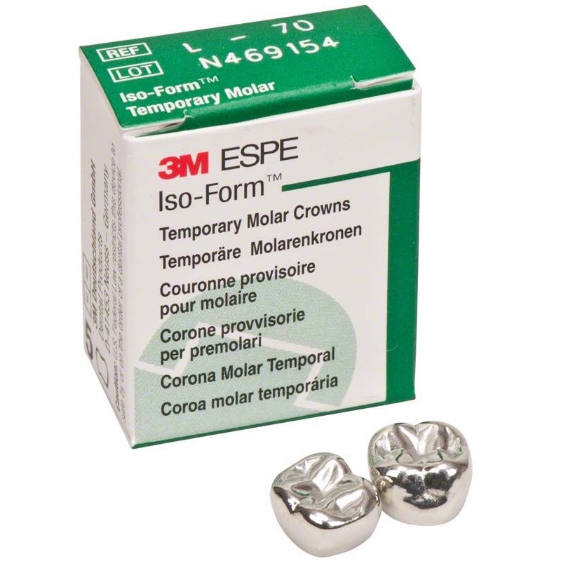 Iso-form 2 molaar noodkronen rechtsonder l-70