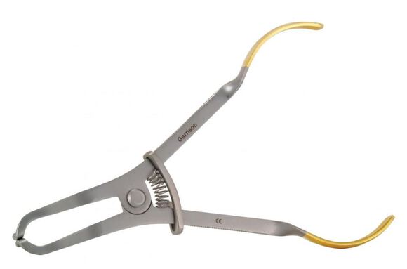 Composi-tight gold handle ring placement forceps