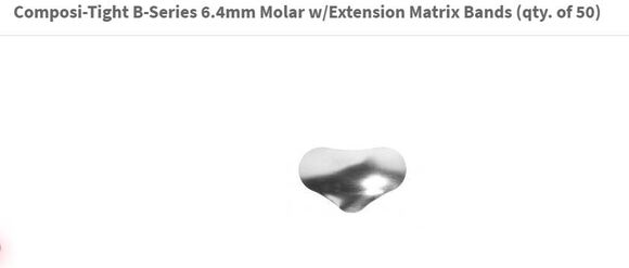Composi-tight b-series 6.4mm molar w/ext. bands