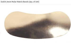 composi-tight gold 6.4mm molar matrix bands