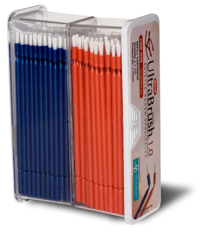 Ultrabrush applicators 1.0 fijn bl/oranje refill