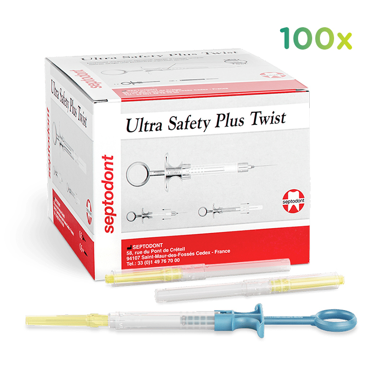 Ultra safety plus twist 30g 25 mm blauw + handvat