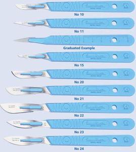 swann morton rvs scalpels met heft steriel nr. 10