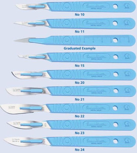 swann morton rvs scalpels met heft steriel nr. 11